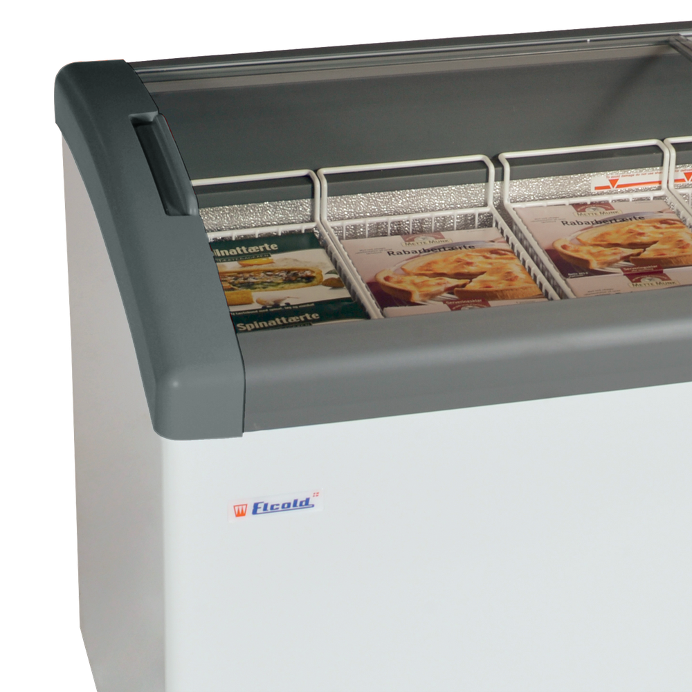 Elcold FOCUS 131 GREY Sliding Curved Glass Lid Chest Freezer - Image 3