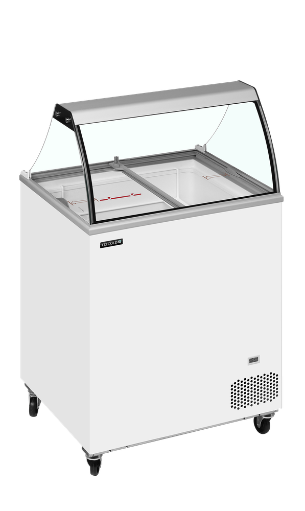 TEFCOLD IC201SC + CANOPY Scoop Ice Cream Display w/Basket