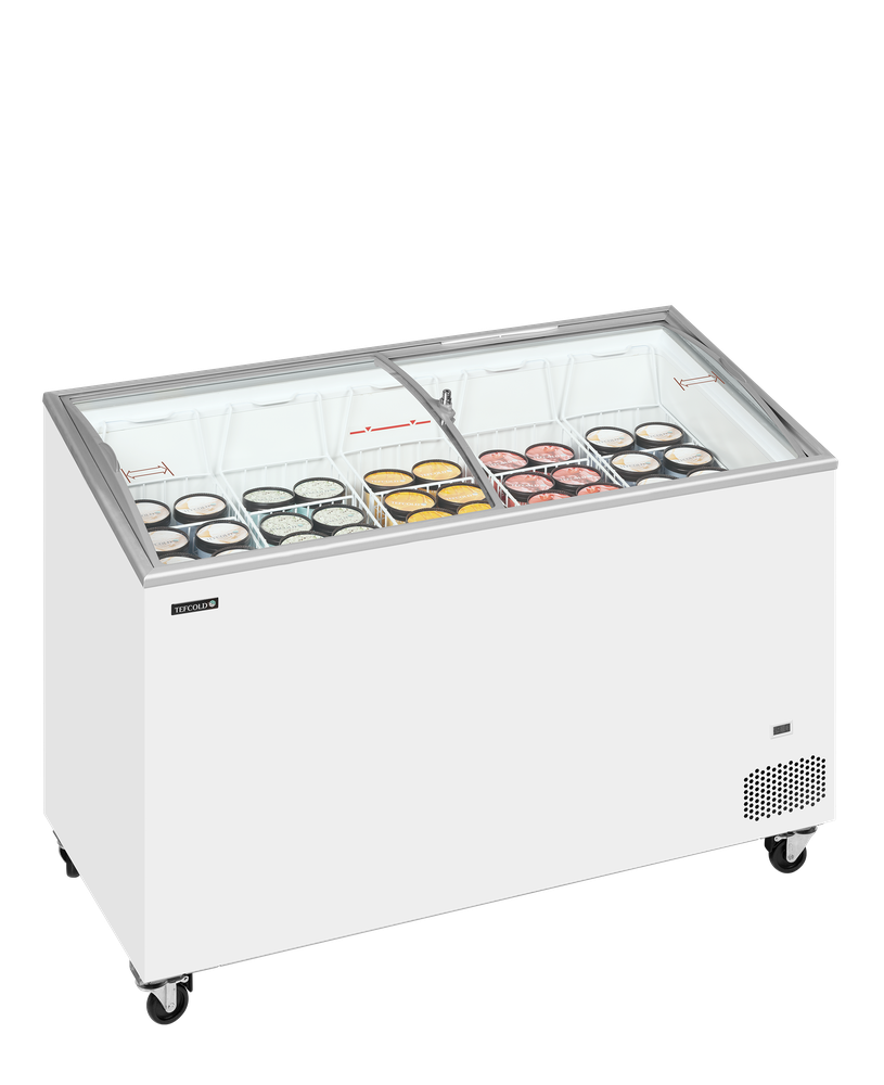 TEFCOLD IC402SCEB Sliding Curved Glass Lid Chest Freezer - Image 2