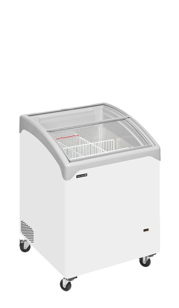 TEFCOLD NIC101SCEB Sliding Curved Glass Lid Chest Freezer