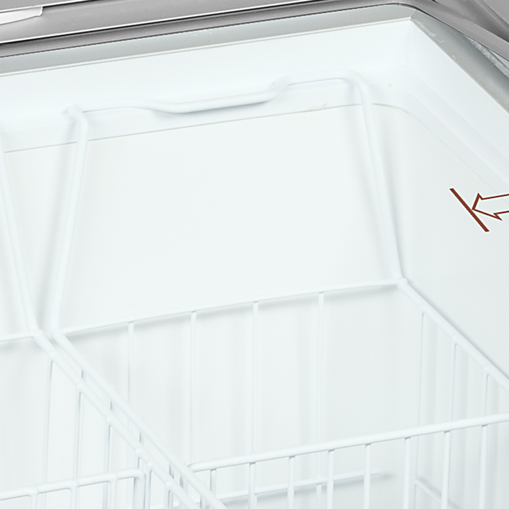 TEFCOLD IC552SCEB Sliding Curved Glass Lid Chest Freezer - Image 3