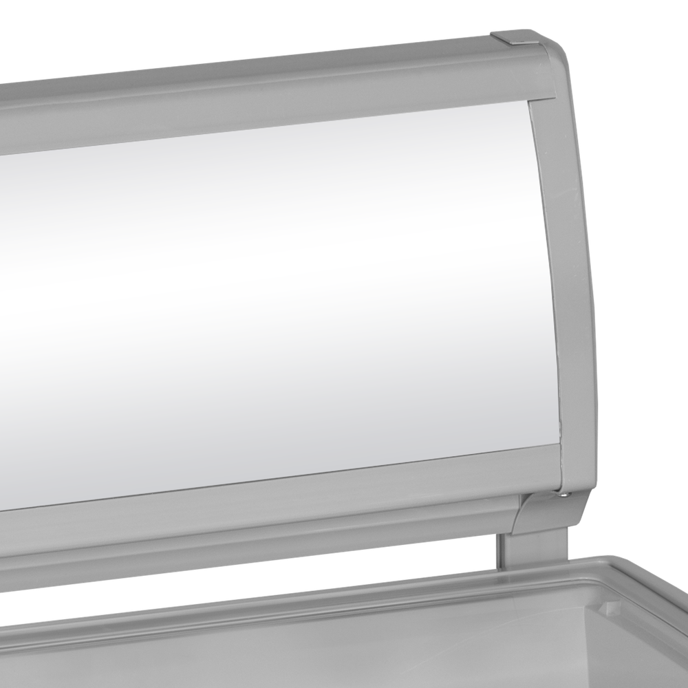 TEFCOLD IDC152C-W1 Sliding Curved Glass Lid Chest Freezer - Image 3