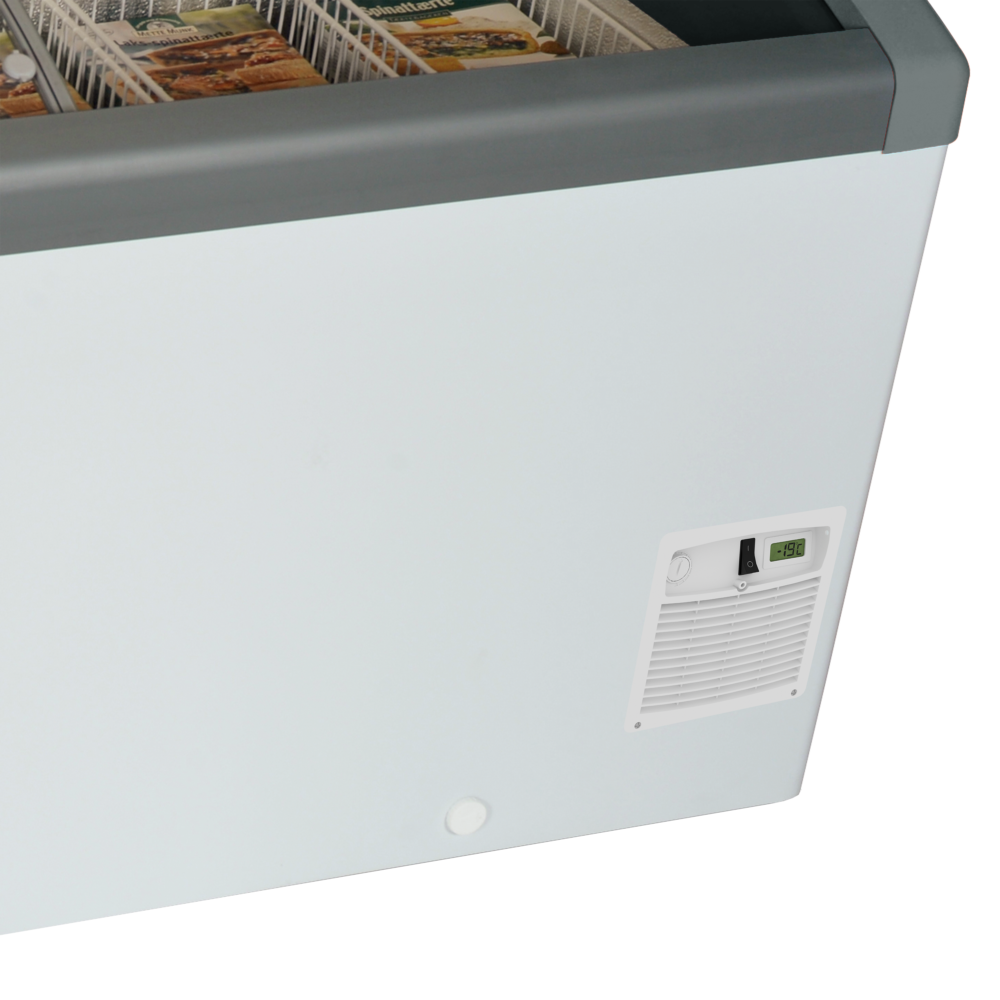 Elcold FOCUS 73 Sliding Curved Glass Lid Chest Freezer - Image 3