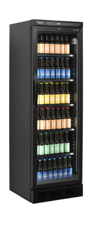 TEFCOLD CEV425 BLACK Glass Door Merchandiser