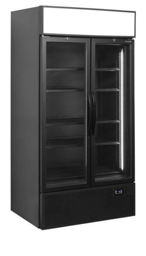TEFCOLD FSC1000H BLACK Glass Door Merchandiser