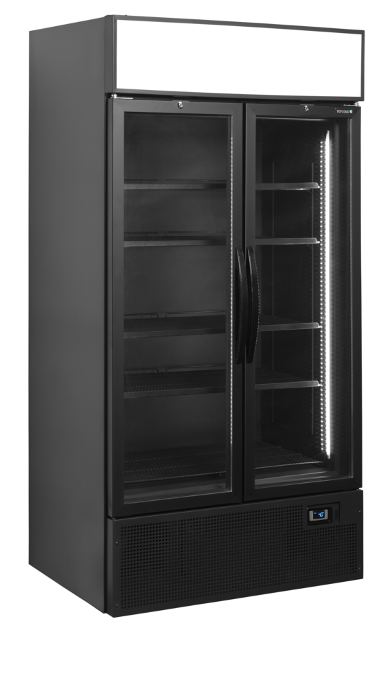 TEFCOLD FSC1000H BLACK Glass Door Merchandiser