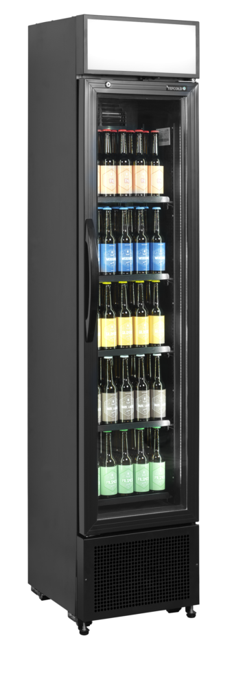 TEFCOLD FSC175H BLACK Slimline Glass Door Merchandiser - Image 2