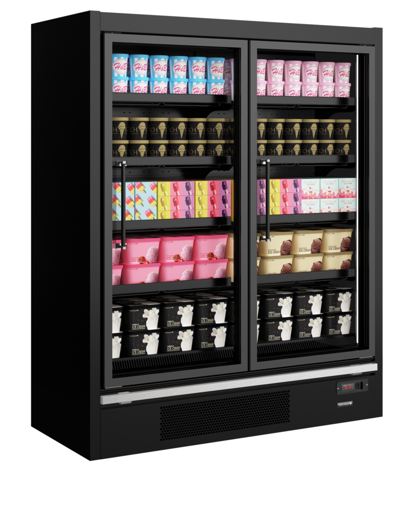 TEFCOLD Galaxy+ GPF2D Black Glass Door Freezer - Image 2
