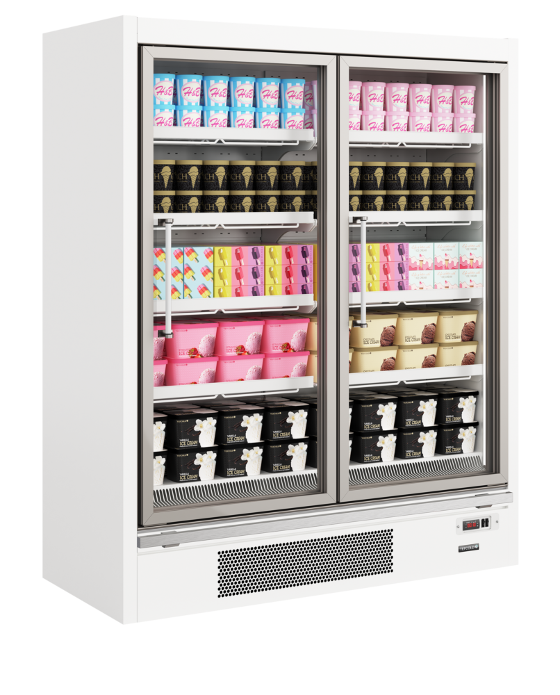 TEFCOLD Galaxy+ GPF2D White Glass Door Freezer - Image 2