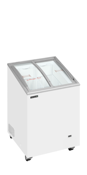 TEFCOLD IC102SCEB Sliding Curved Glass Lid Chest Freezer