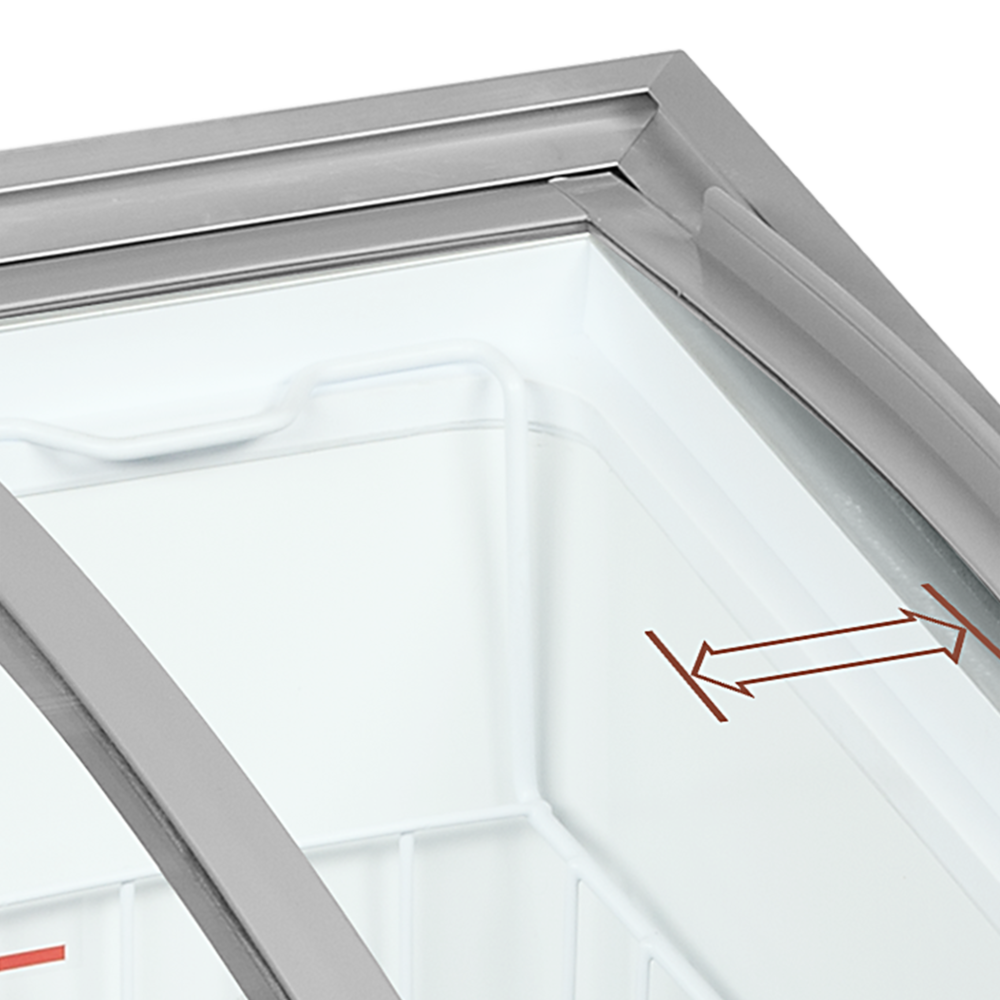 TEFCOLD IC102SCEB Sliding Curved Glass Lid Chest Freezer - Image 3