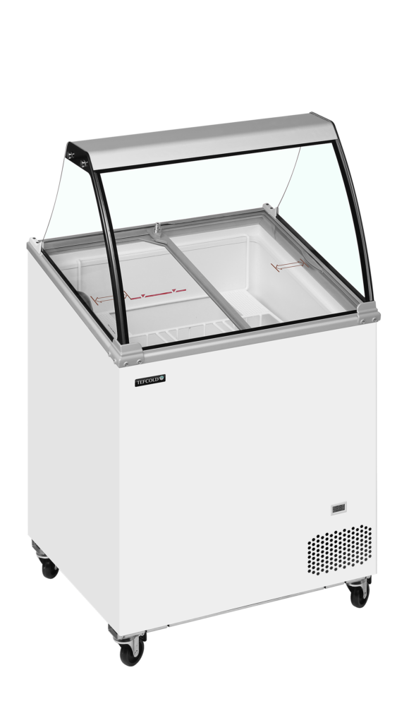 TEFCOLD IC201SCE + CANOPY Scoop Ice Cream Display