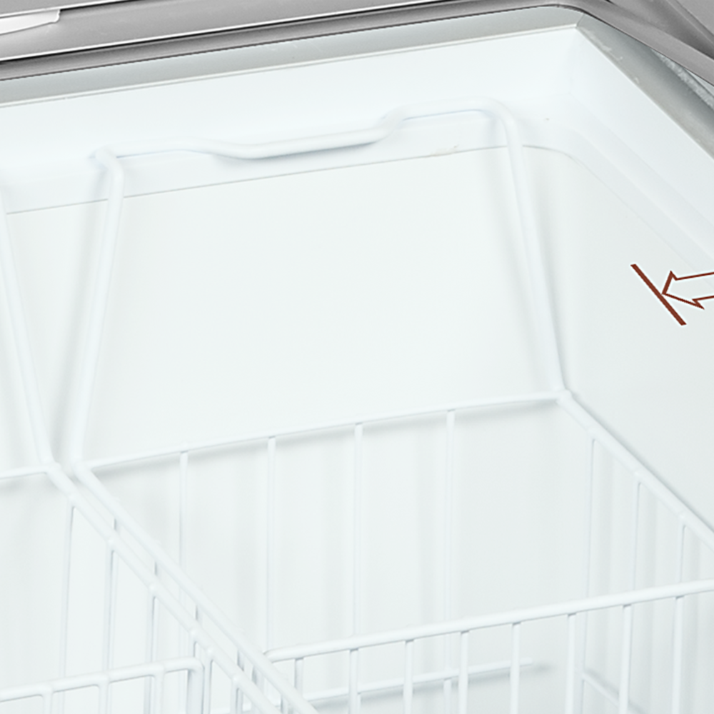 TEFCOLD IC201SCEB Sliding Curved Glass Lid Chest Freezer - Image 3