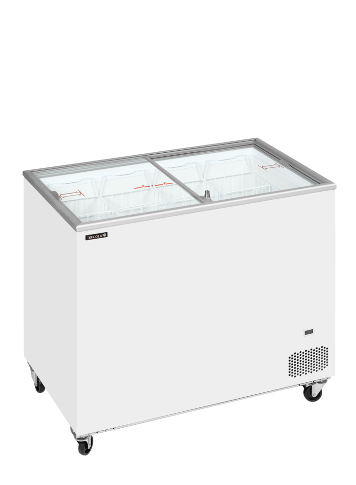 TEFCOLD IC301SC Sliding Flat Glass Lid Chest Freezer