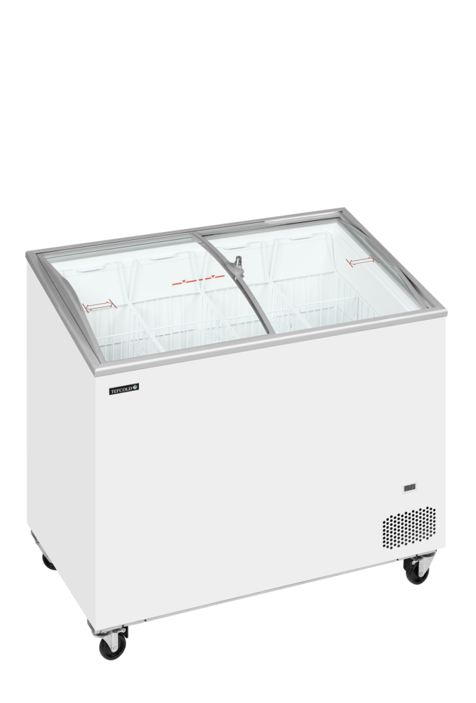 TEFCOLD IC301SCEB Sliding Curved Glass Lid Chest Freezer