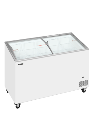 TEFCOLD IC401SCEB Sliding Curved Glass Lid Chest Freezer