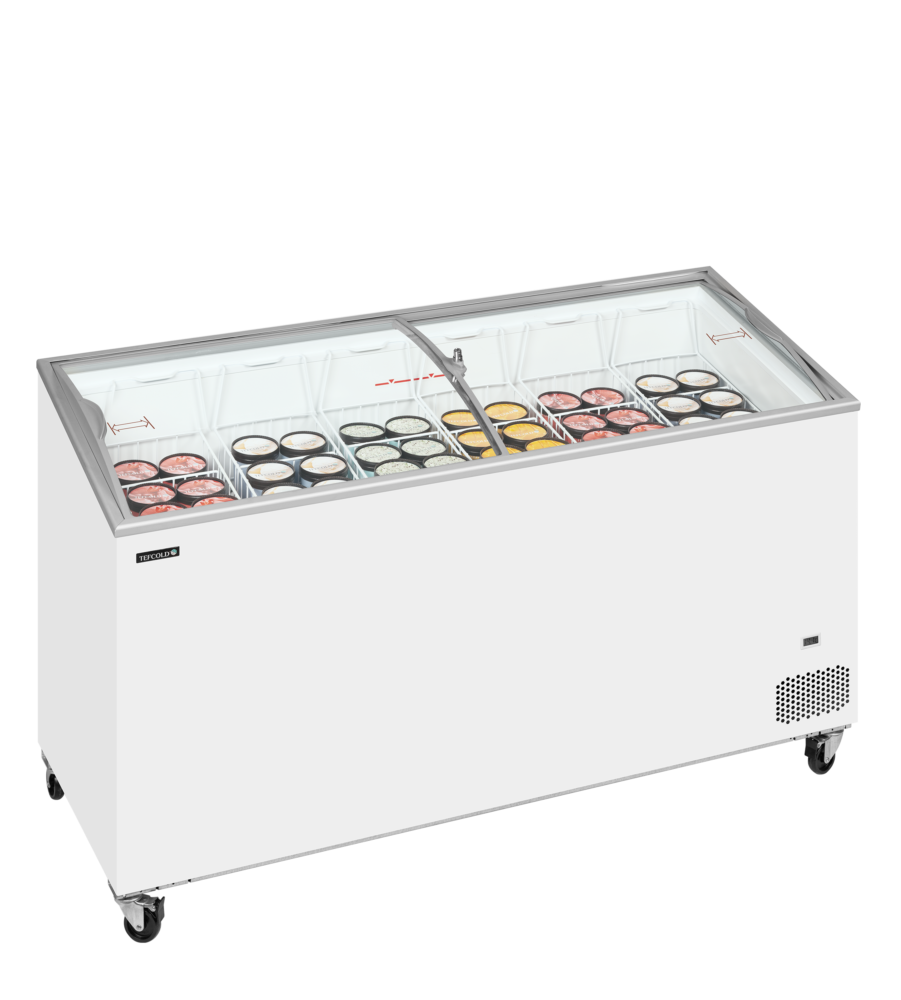 TEFCOLD IC501SCEB Sliding Curved Glass Lid Chest Freezer - Image 2