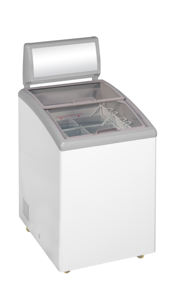 TEFCOLD IDC152C-W1 Sliding Curved Glass Lid Chest Freezer