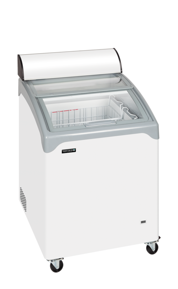 TEFCOLD NIC101CP Sliding Curved Glass Lid Chest Freezer