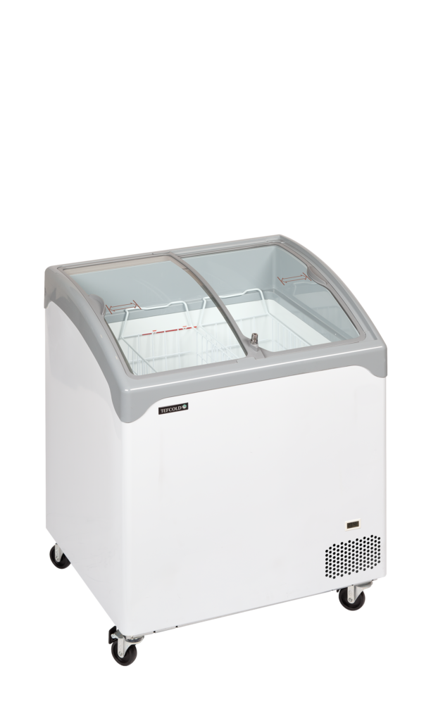 TEFCOLD NIC201SCEB Sliding Curved Glass Lid Chest Freezer