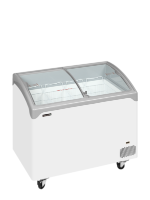 TEFCOLD NIC301SCEB Sliding Curved Glass Lid Chest Freezer
