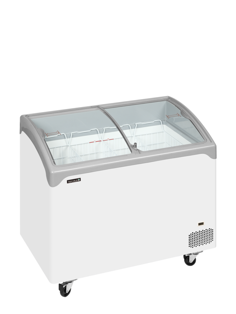 TEFCOLD NIC301SCEB Sliding Curved Glass Lid Chest Freezer