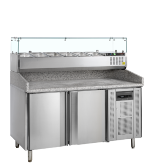 TEFCOLD PT1200 + GVC38-150 Pizza Table with Topping unit