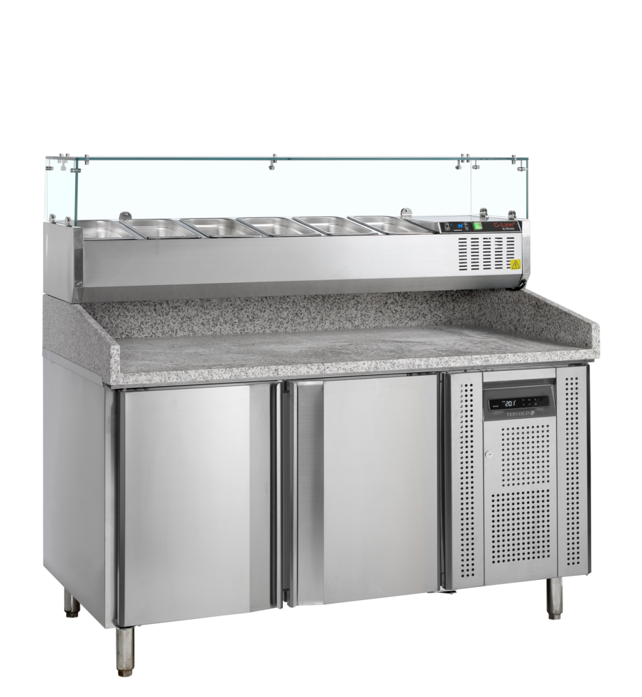 TEFCOLD PT1200 + GVC38-150 Pizza Table with Topping unit