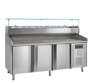 TEFCOLD PT1300 + GVC38-200 Pizza Table with Topping unit