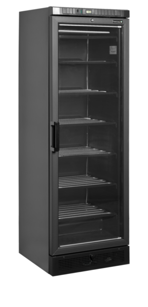 TEFCOLD UFSC371G Black Glass Door Display Freezer